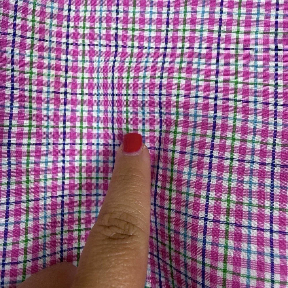 Ralph Lauren Shirt Mens XL Pink Blue Green Non-Iron Cotton Long Sleeve Button Up
